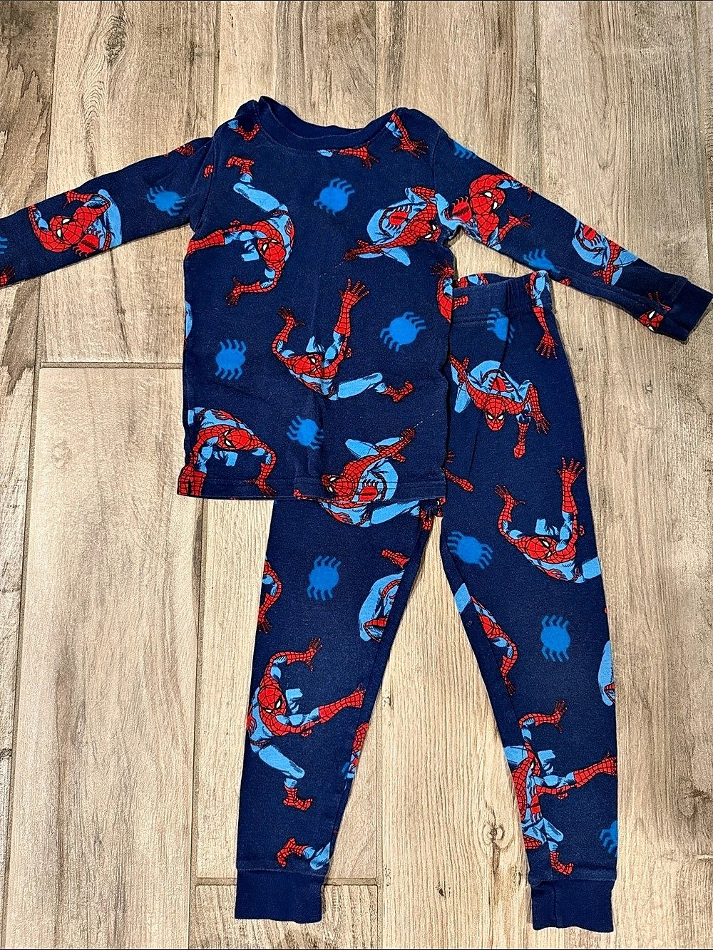Marvel Kids Spider-Man Pajama Set in Blue & Red